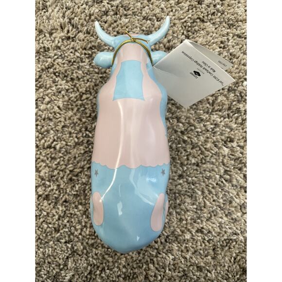 Cow Parade Lullaby Cow Moon & Stars Figurine #9182 2001 Westland Blue Clouds - Picture 4 of 10